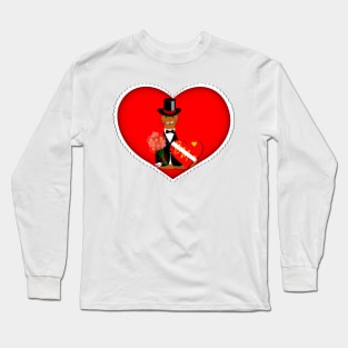 Oliver The Otter In Heart - Valentine's Day Long Sleeve T-Shirt